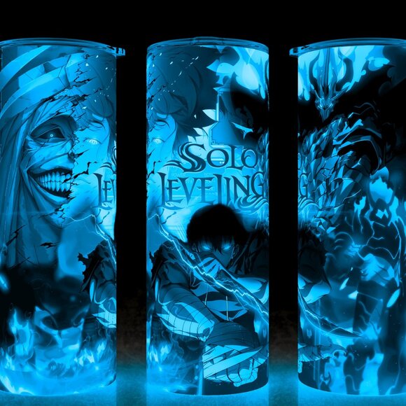 Glow in the Dark Solo Leveling Sung Jin-woo Anime  Collection Cup Mug Tumbler - Picture 1 of 4